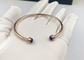 Women'S 18k Gold Bangle Bracelet Round Shape Chopard Happy Without Diamond