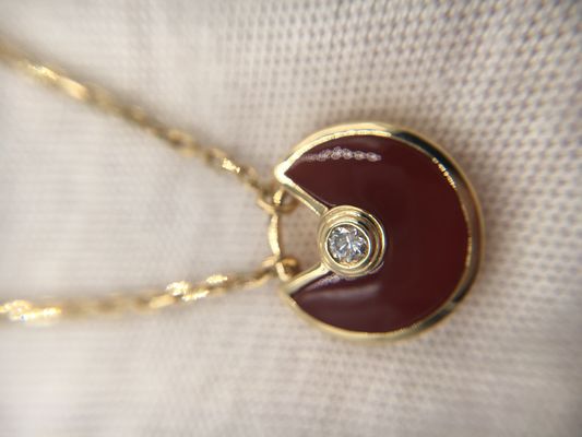 Xs πρότυπο ρόδινο χρυσό Cartier Amulette de Cartier Necklace για το γάμο